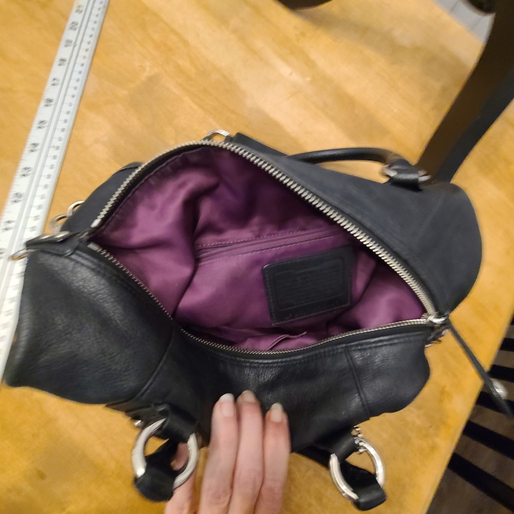 Coach Black Leather Satchel Bag - Picture 7 of 7